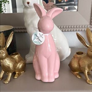 🆕Overjoyed Boutique Pastel Pink Ceramic Bunny